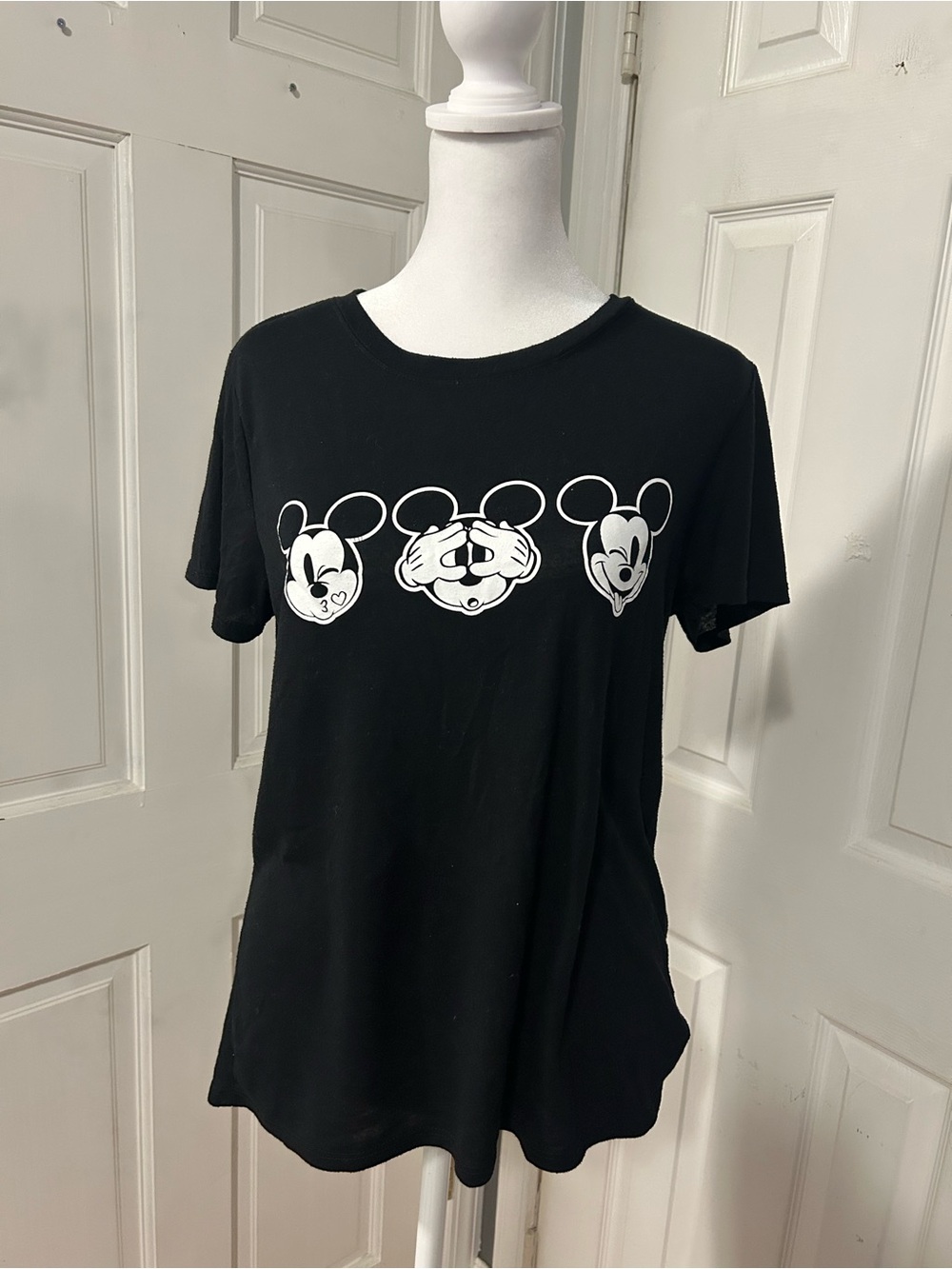 Disney Woman’s Black Mickey Mouse Graphic Tee